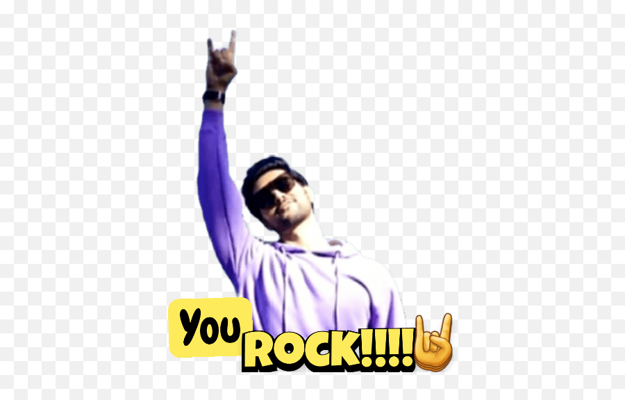 Shaktiarora - Photo Caption Emoji,Rock On Hand Sign Emoticon