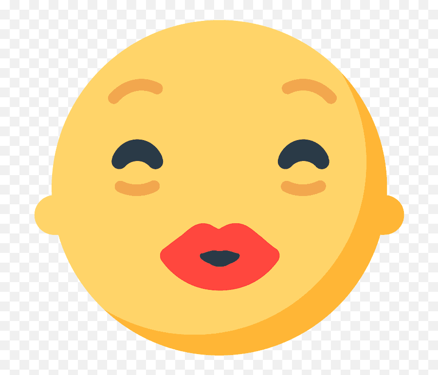 Kissing Face With Closed Eyes Emoji - Yeux Fermés Signification Emoticone Bisous,Eyes Emoji