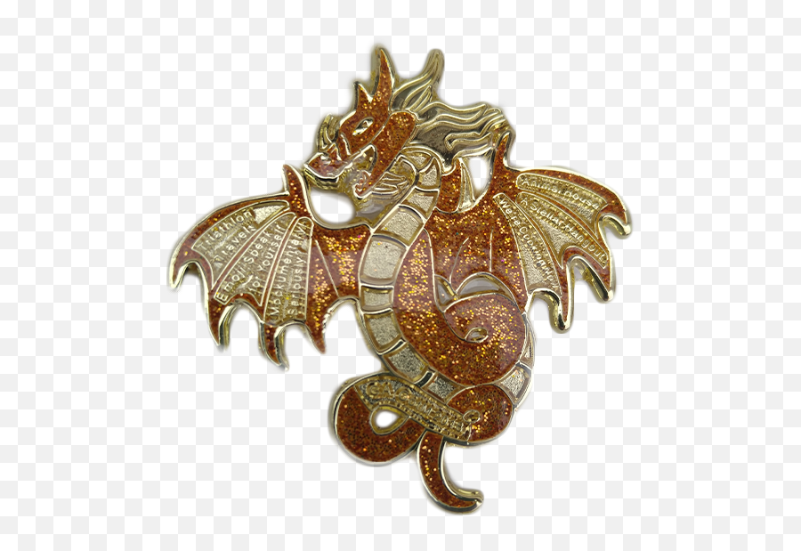 Download Gold Problem Dragon - Brooch Png Image With No Dragon Emoji,Dragon Emoji Png