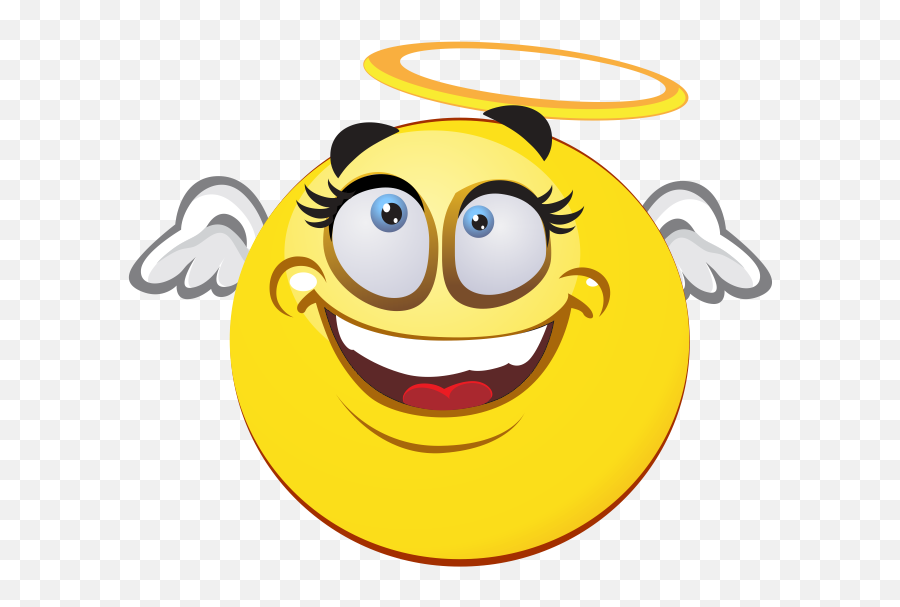 Angel Emoji Decal - Funny Faces Smiling,Happy Angel Emoticon