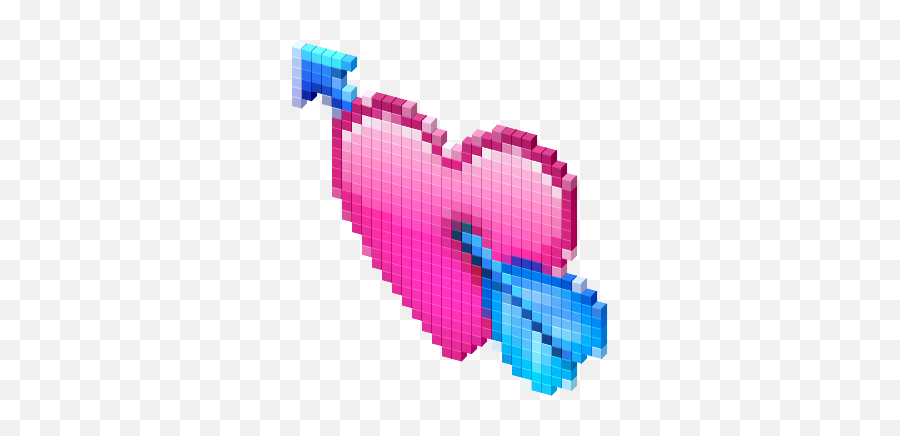 Heart With Arrow Emoji Cursor - Minecraft Arrow In Heart,Blue Arrow Emoji