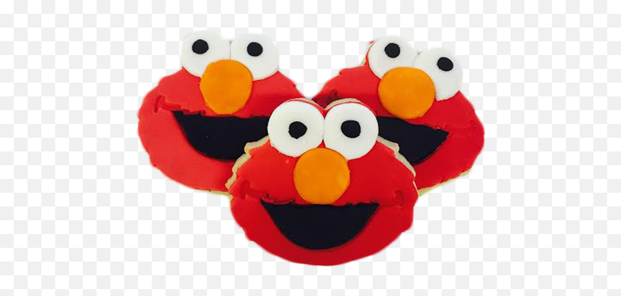 Elmo Cookies With Fondant - Happy Emoji,Emoji Fondant