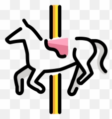 Carousel Horse Emoji Clipart - Carousel,Carousel Emoji