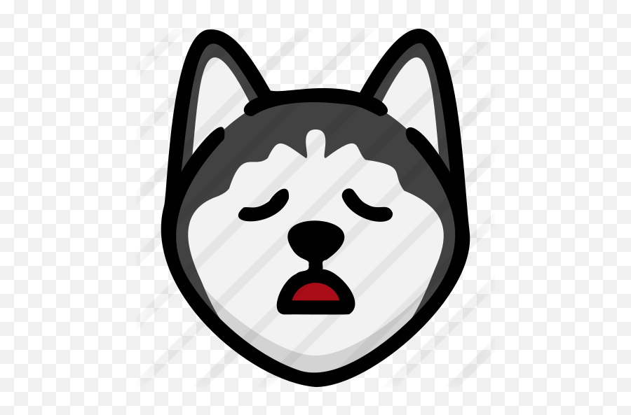 Tired - Free Animals Icons Emoji Husky,Emoticon For Feeling Tired
