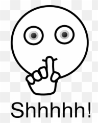 Shh Emoji Black And White - Quiet Clip Art,Quiet Emoji