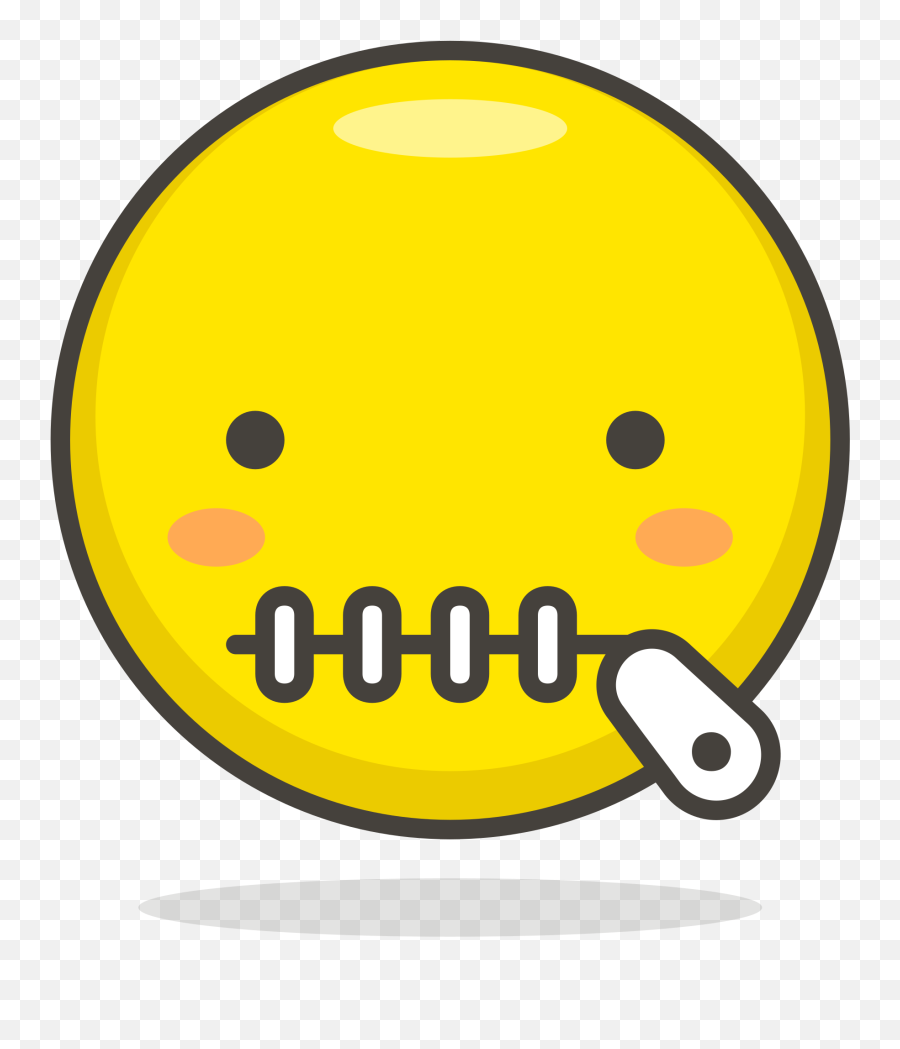 File030 - Zippermouthfacesvg Wikimedia Commons Zipper Mouth Svg Emoji,Emoticon Long Line Mouth
