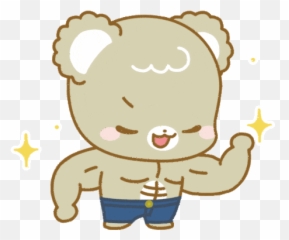 Flexed Biceps Bicipital Sticker - Flexed Biceps Bicipital Bear Laughing Gif Transparent Emoji,Bicep Emoji