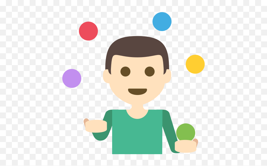 Light Skin Tone Emoji High Definition - Persona Haciendo Malabares,Handsome Male Emoji