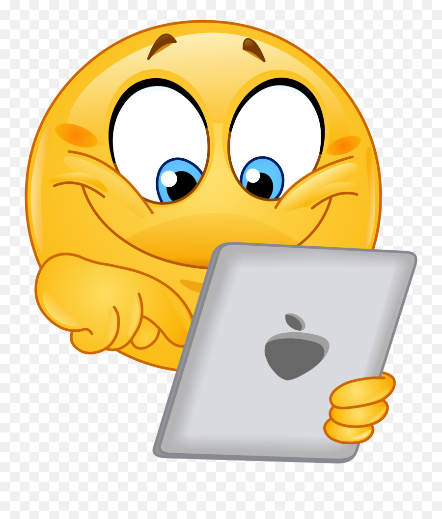 Apple Tablet Emoji Decal - Emoticon Computer,Cellphone Emoji