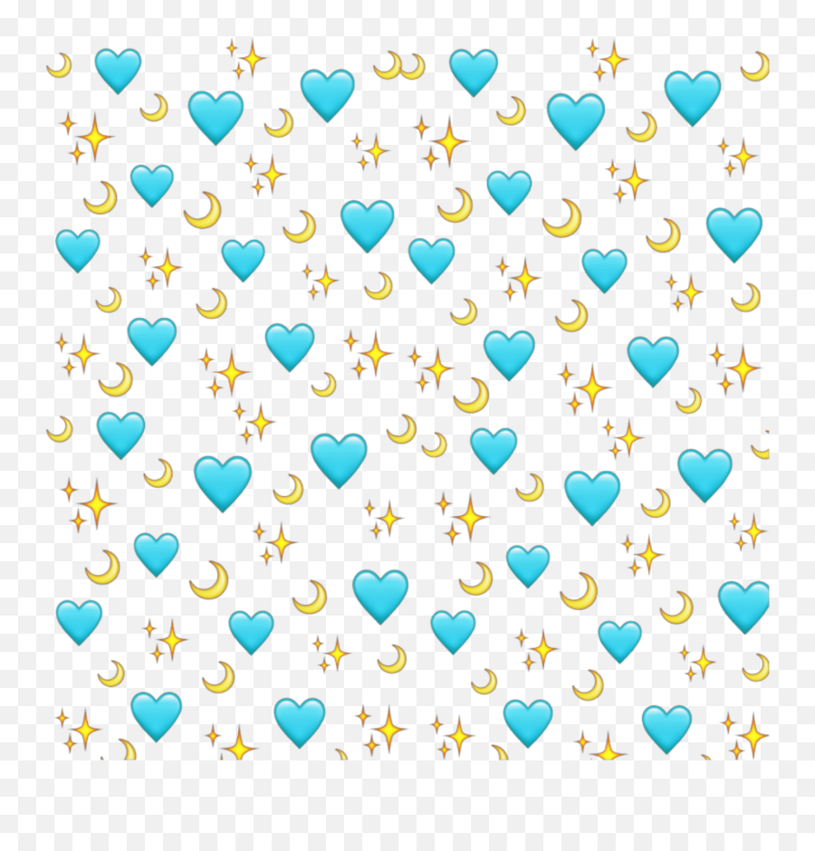 Hearts Blue Background Emoji Sticker By Sabrina - Blue Emoji Background Png,Hearts In A Circle Emoji Png