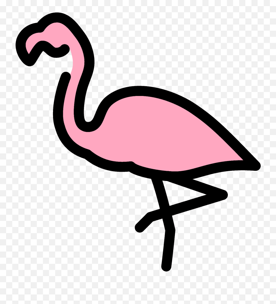 Flamingo Emoji Clipart - Girly,Crane Emoji