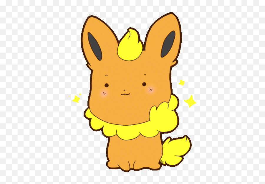 Flareon Chibi Gif - Pokemon Transparent Gif Chibi Emoji,Gloom Emotion Gif