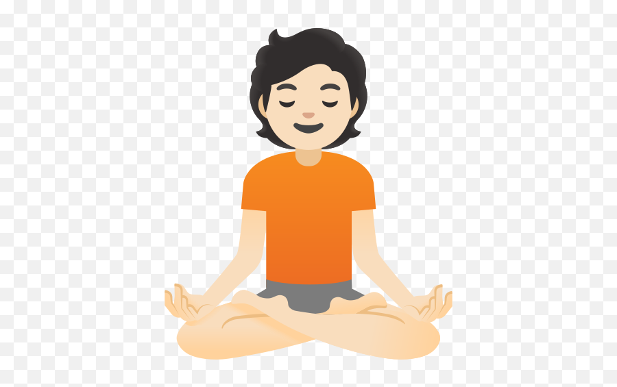 Light Skin Emoji - Meditation Emoji,Meditating Emojis