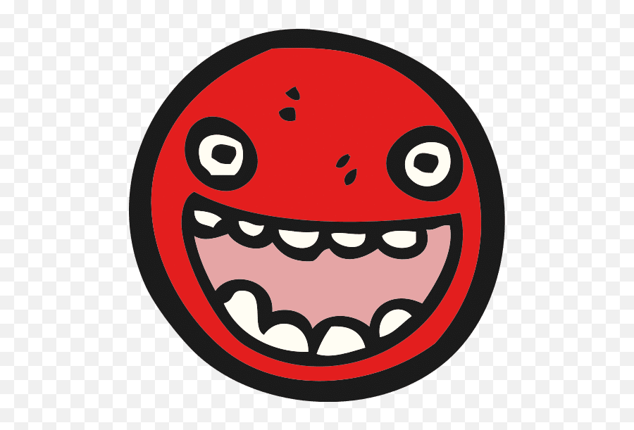 Red Smiley Red Smiley - Canva Wide Grin Emoji,Super Meat Boy Emoticon