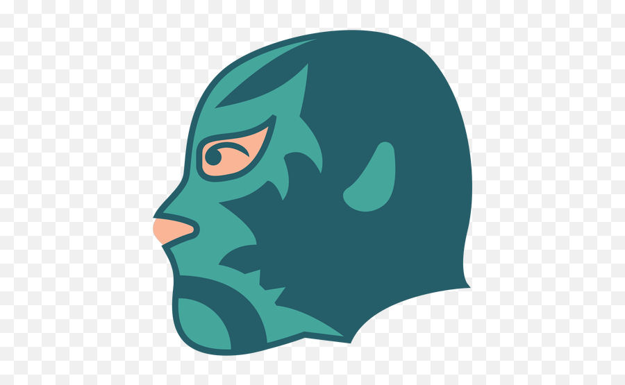 Mask Green Left Facing Flat - Hair Design Emoji,Emoji Swim Cap