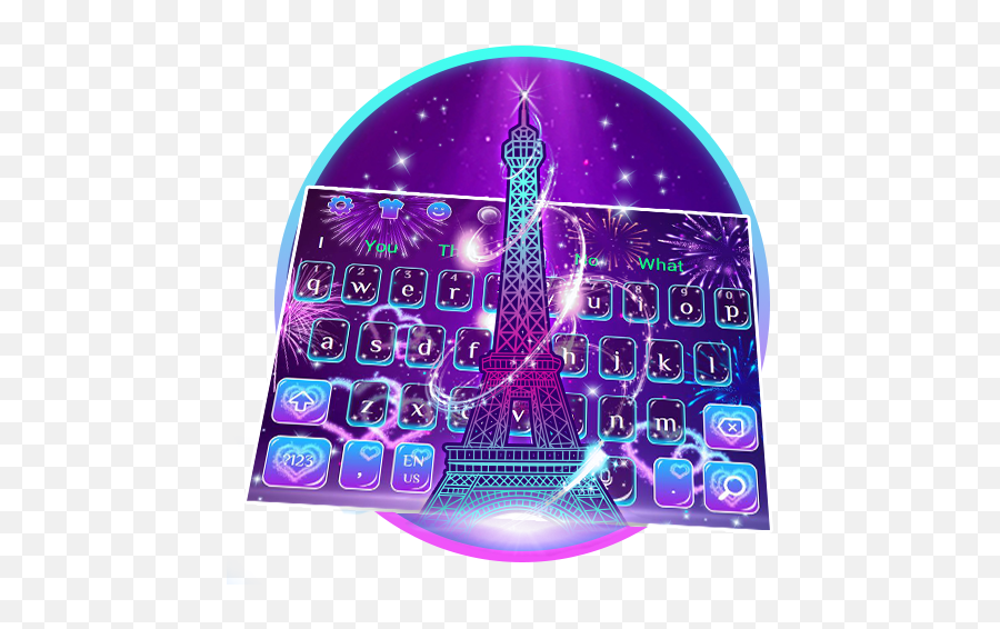 Neon Eiffel Tower Keyboard Theme - Apps En Google Play Emoji,Gota Emojis