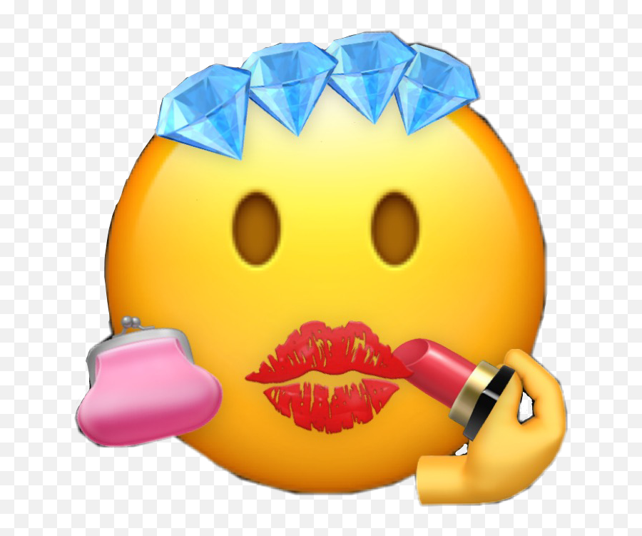 Freetoedit Smiley Emoji Sticker Sticker By Kathis123,Emoji With Lip Stick