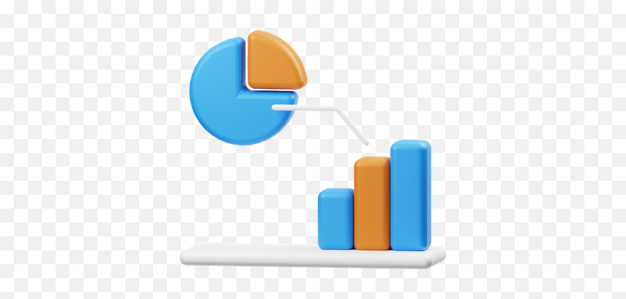 Premium Analysis Chart 3d Illustration Download In Png Obj Emoji,Emoji Explanation Chart