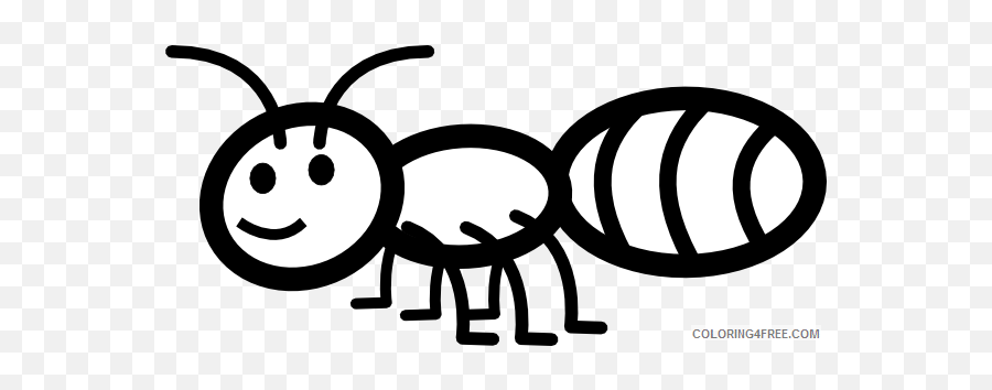Ants Coloring Pages White Ant At - Coloring Pictures For Letter Emoji,Sleep Ant Ladybug Ant Emoji