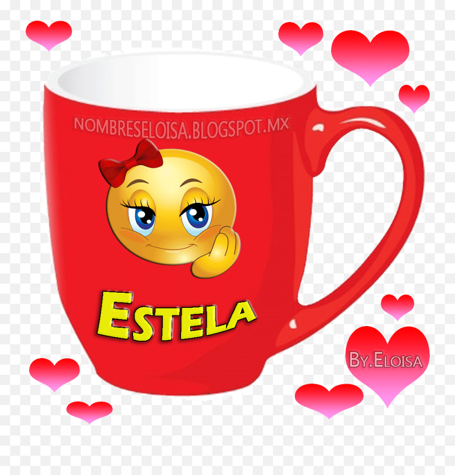 Estela - Happy Emoji,Corazon Azul Facebook Emoticon