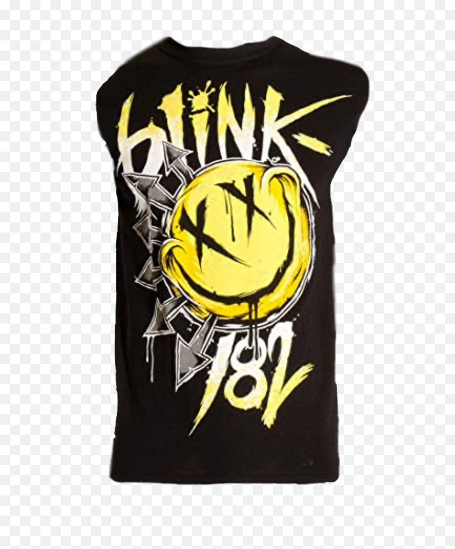 Black Yellow Shirt Sticker By - Smiley Blink 182 Logo Emoji,Emoticon Clothes