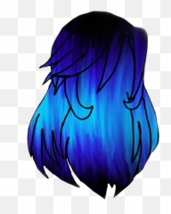 Hair Gachahair Blue Gacha Gachalife Sticker By Amber Ak - Gacha Life Dark Blue Hair Emoji,Blue Hair Emoji