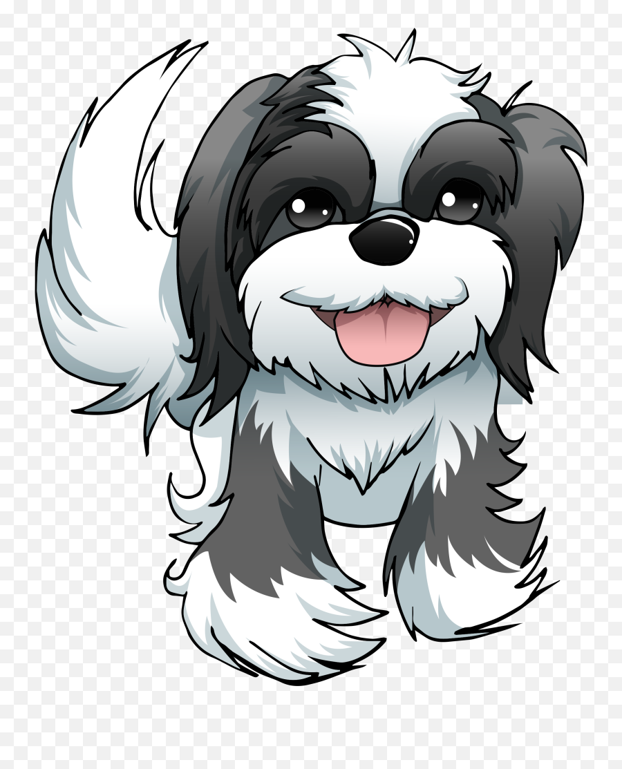 Shih Tzu Cartoon Png Transparent - Desenho Shih Tzu Png Emoji,Shih Tzu Emoji