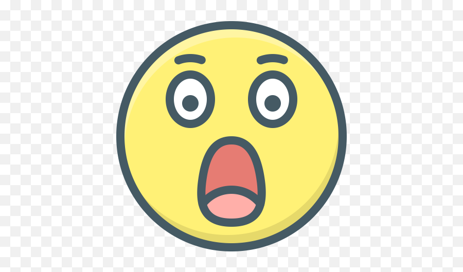 Face Shock Shocked Smiley Surprise Icon - Free Download Happy Emoji,Steam Meme Emoticons