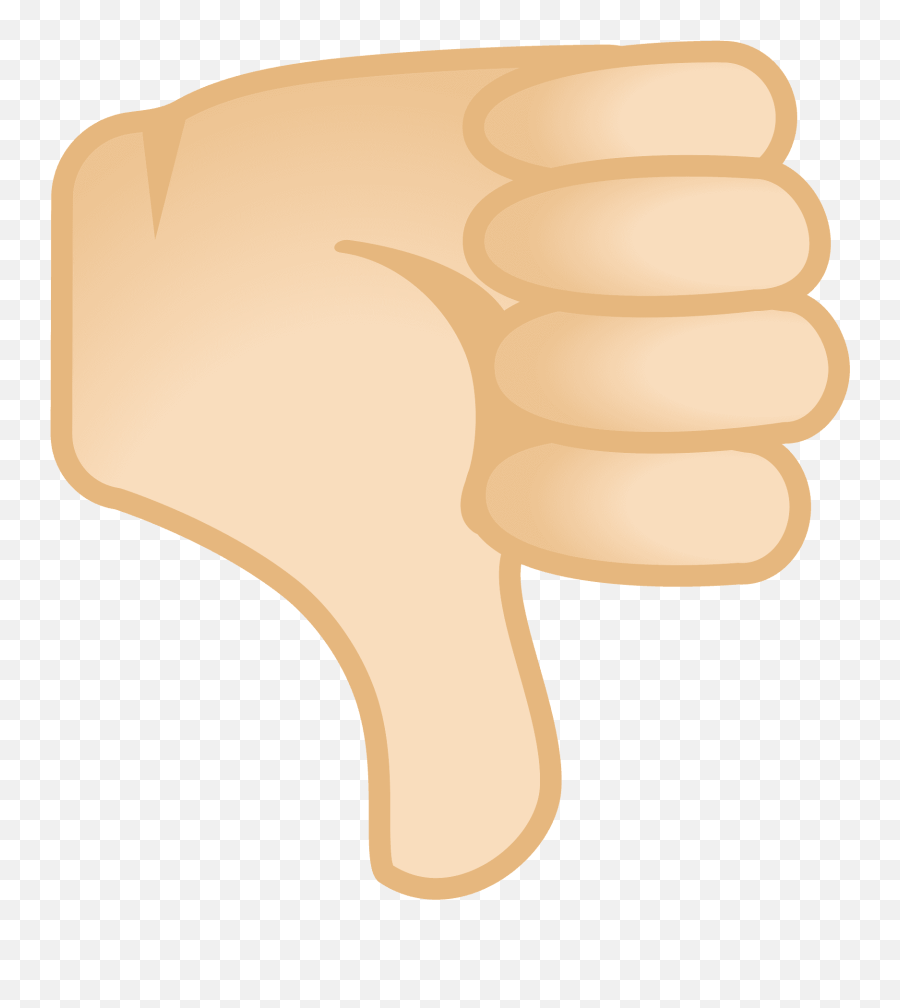 Thumbs Down Light Skin Tone Icon Noto Emoji People - Emoji Polegar Para Baixo,Fist Emoji