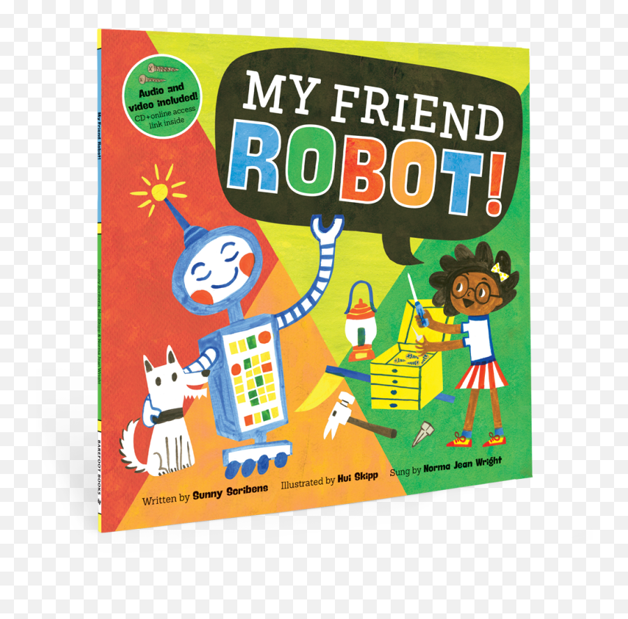 Barefoot Books - My Friend Robot Book Emoji,Book Where Emotions Are Outlawed And A Child Is Used To Be