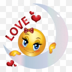 Loving Girl Smiley Emoticon Clipart I2clipart - Royalty Smiley I Love You Emoji,I Love You Emoticons