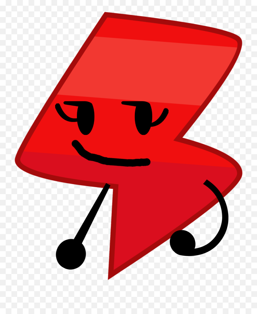 Lightning Bfdi Object Shows Community Fandom - Bfdi Lightning Red Body Emoji,Lenny Face Smug Emoticon