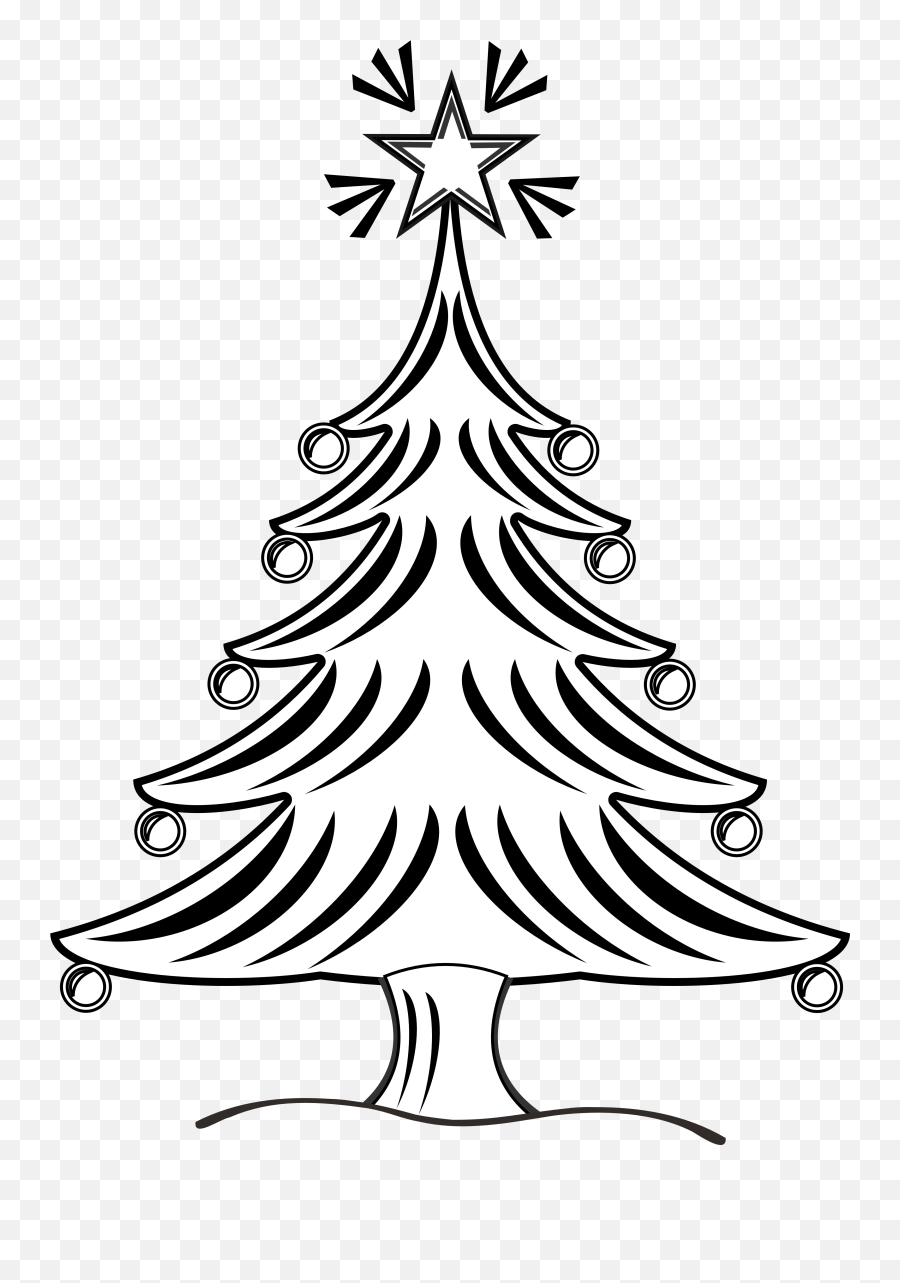 Black And White Christmas Tree Clip Art - Clipart Best Christmas Tree Pencil Drawing Emoji,Christmas Tree Emoji