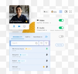 Webinar Features Online Meeting Features - Zoho Meeting Language Emoji,Goto Webinar Emoticon