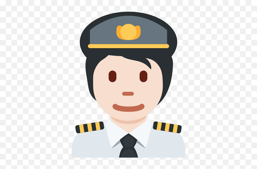 Piloto Com Tom De Pele Claro - Piloto Emoji,Emoticon Aviao Png