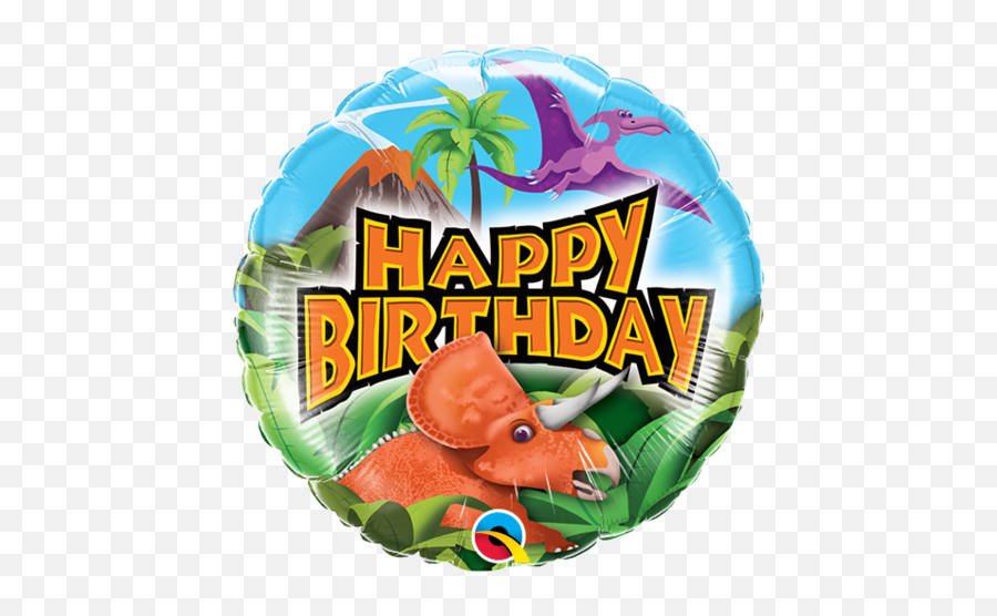 Birthday Foils - Qualatex Emoji,Dinosaur Donut Emoticon