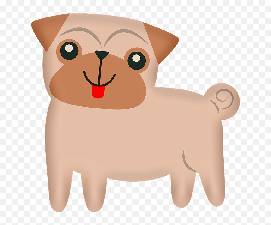 Free Photo Animal Puppy Pet Domestic Dog Pup Cartoon Pug - Happy Emoji,Animal Emotions Cartoon
