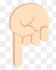 Right Hand Pointing Down Light Skin - Fist Emoji,Person Pointing Emoji