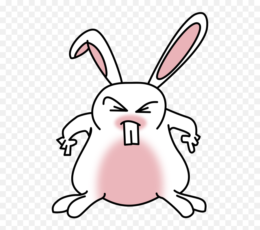 How To Draw A Evil Rabbit - Shefalitayal Angry Bunny Clipart Emoji,Matthew Mcconaughey Emojis For Facebook