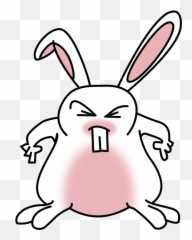 How To Draw A Evil Rabbit - Shefalitayal Angry Bunny Clipart Emoji,Matthew Mcconaughey Emojis For Facebook