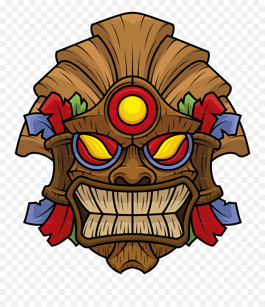 Tiki Tattoo Tiki Totem - Tiki Mask Clipart Emoji,Tiki Head Emoji