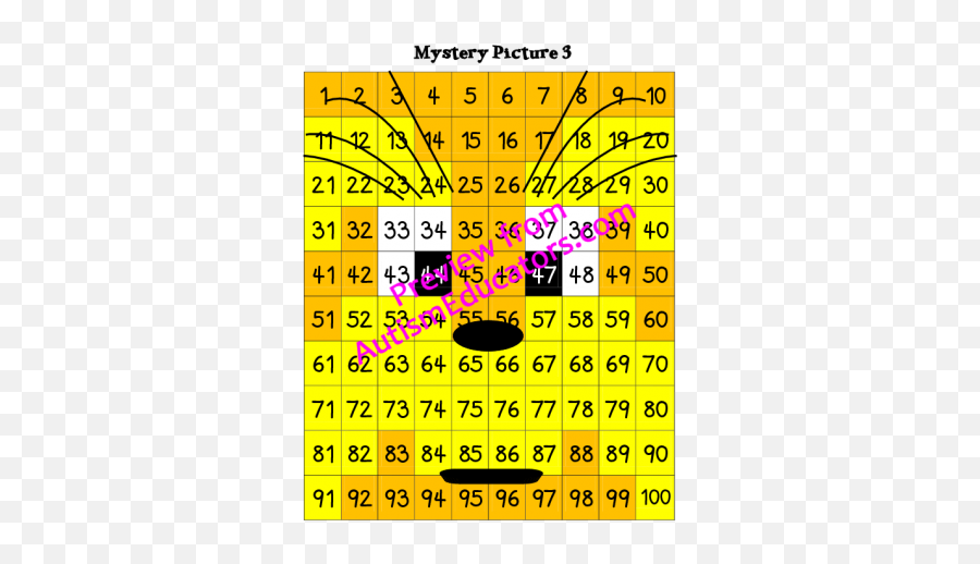 Mystery Pictures U2013 Dr Seuss Edition - Math 100 Chart Numbers Emoji,Dr Seuss My Emotion