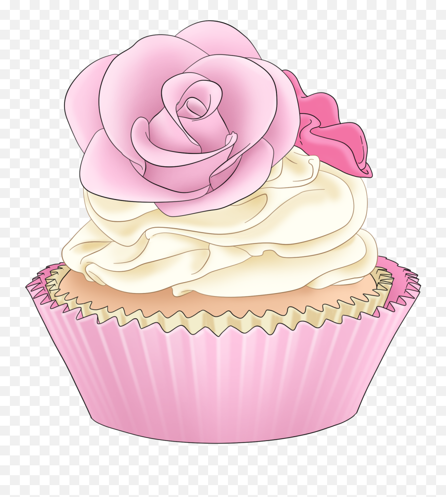 Cupcake Icing Rose Roses Cake Sticker - Baking Cup Emoji,Emoji Icing Decorations