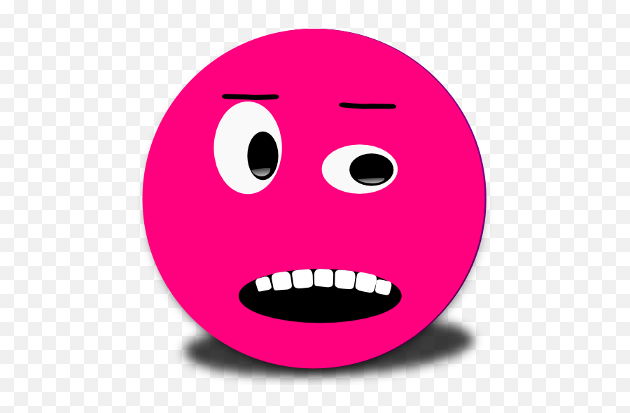 Cautious Smiley Pink Emoticon Clipart - Cautious Emoticon Emoji,Pi Emoticon