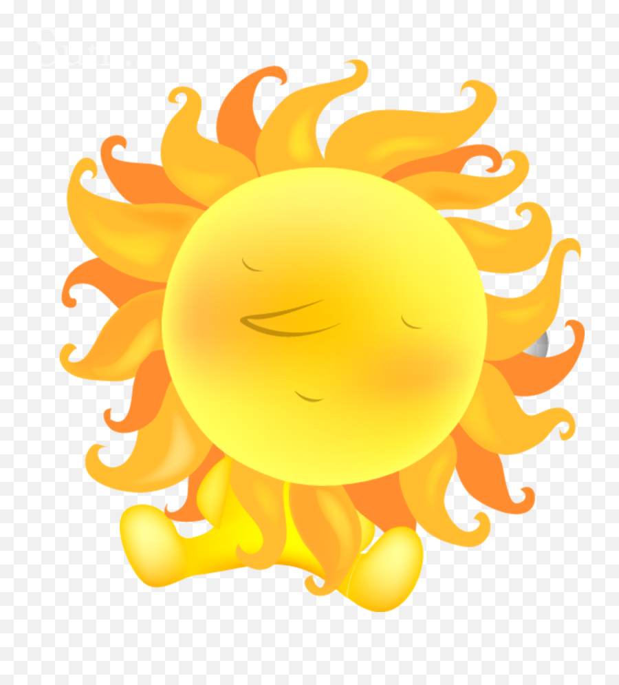 Cartoon Cute Summer Hot Sun Png Download - 20932222 Free Transparent Cute Summer Sun Emoji,Thinking Emoji Lens Flare