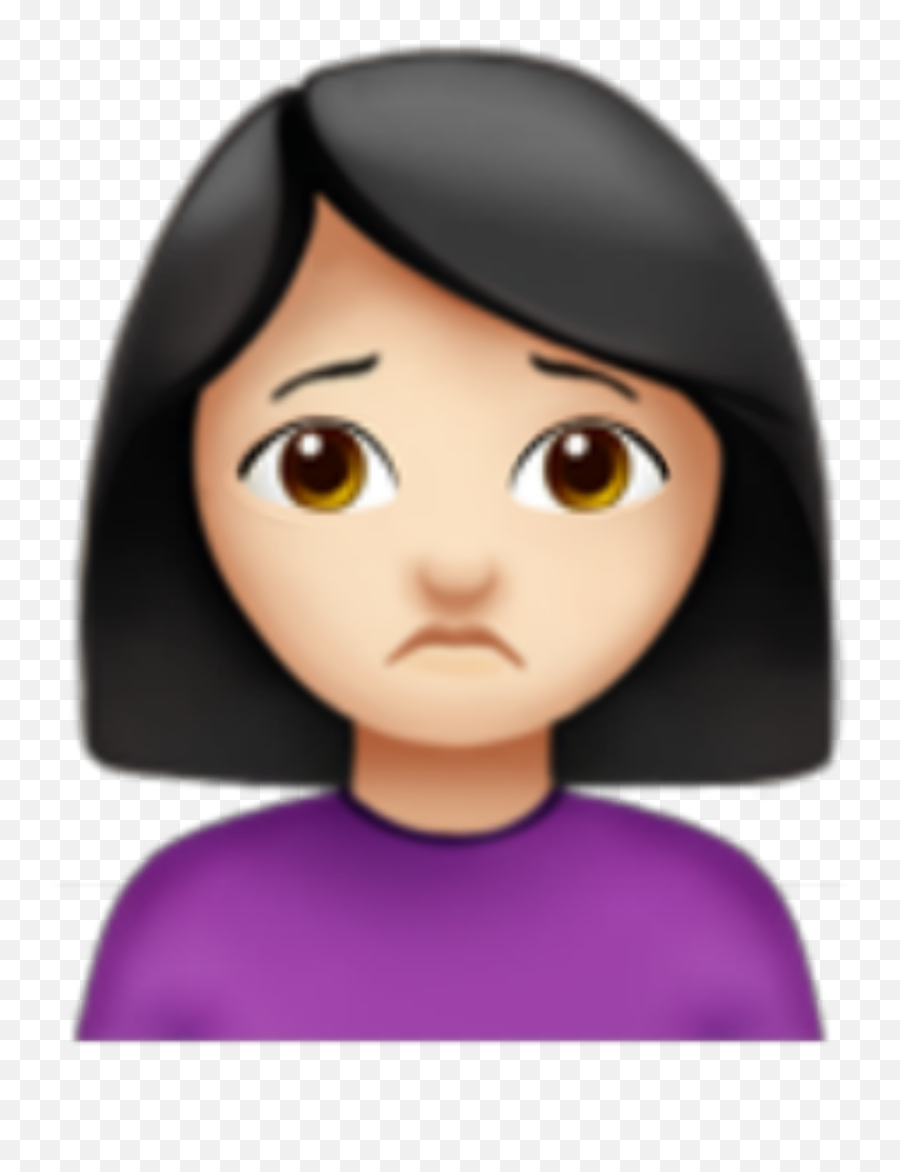 Emoji Girl Sad Aesthetic Grunge Edgy Sticker By Ro - Emojis Woman Tipping Hand,Black Girl Emoji