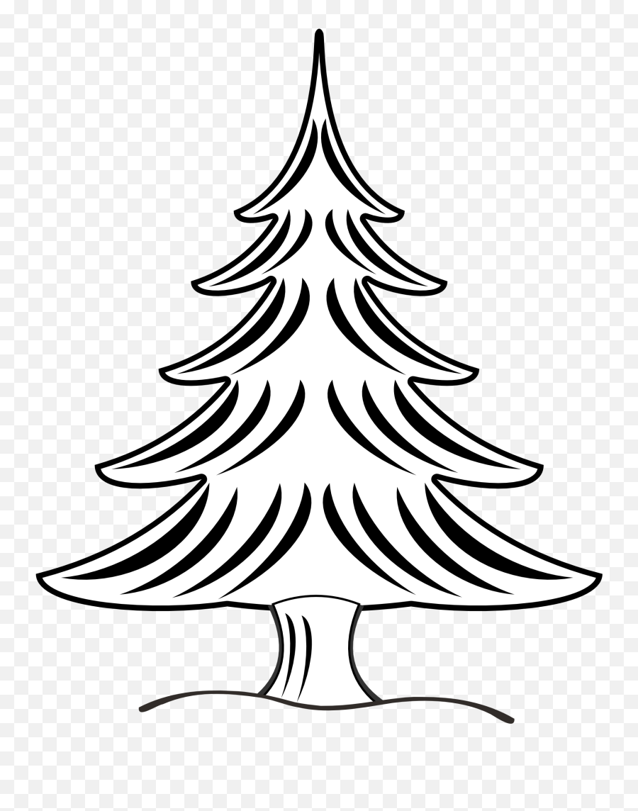 Pine Tree Clip Art Black And White - Christmas Clip Art Black And White Emoji,Pine Tree Emoji