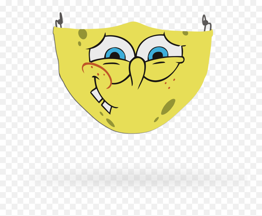 Yellow Spongebob Face Pattern Face Covering Print 1 - Happy Emoji,Cute Emoji Patterns