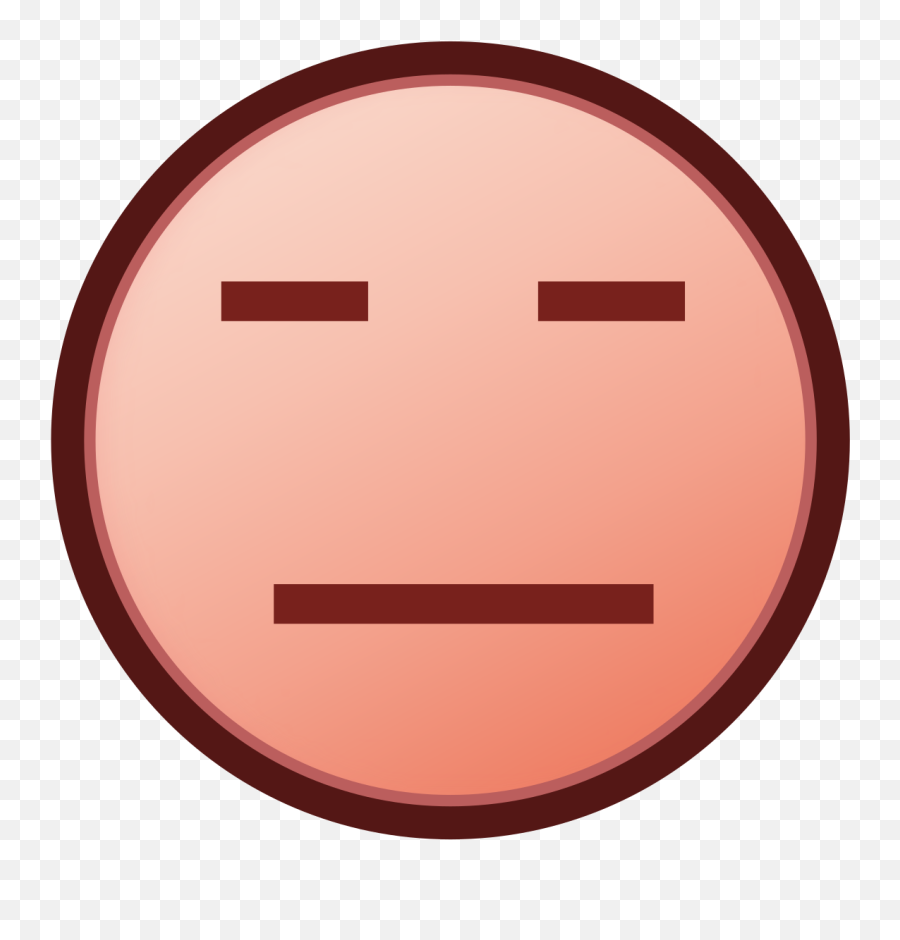 Expressionless Face Emoji Clipart - Happy,Expressionless Emoji