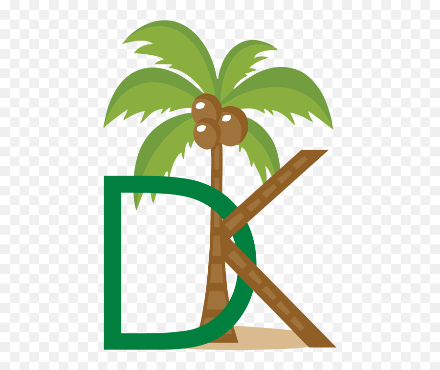 Download Coconut Palm Tree Clip Art - Cartoon Palm Tree Png Clip Art Emoji,Palm Tree Emoji